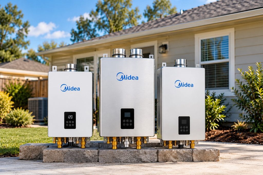 Midea tankless water heaters available in Jacksonville, FL from Caudill HVAC Supply