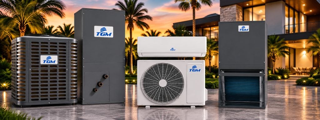 TGM HVAC equipment including heat pump, air handler, mini-split and multi-position system in Jacksonville FL